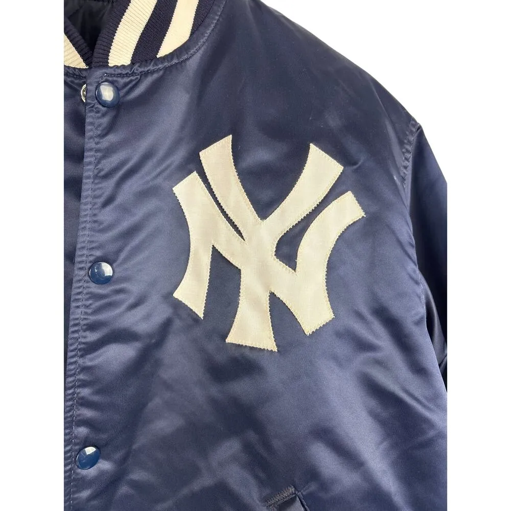 Unisex Vintage 80’s Diamond Collection Yankees Size Large Bomber Jacket. Blue - Image 3