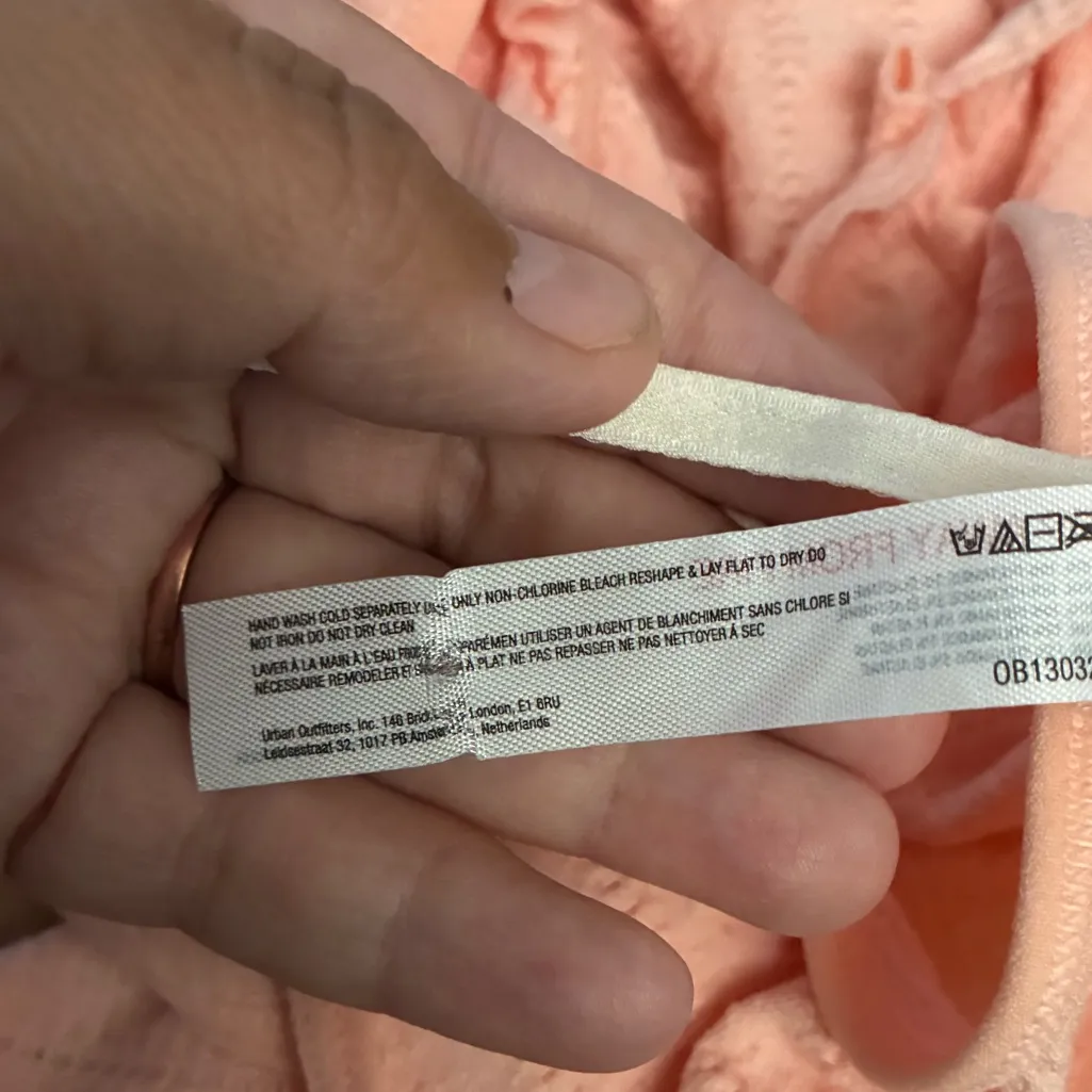 Anthropology Peach Sleeveless Crop Top Bralette S/M - Image 8