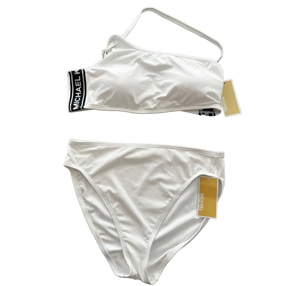 Michael Kors One Shoulder Bikini swimsuit Set size L - Image 3