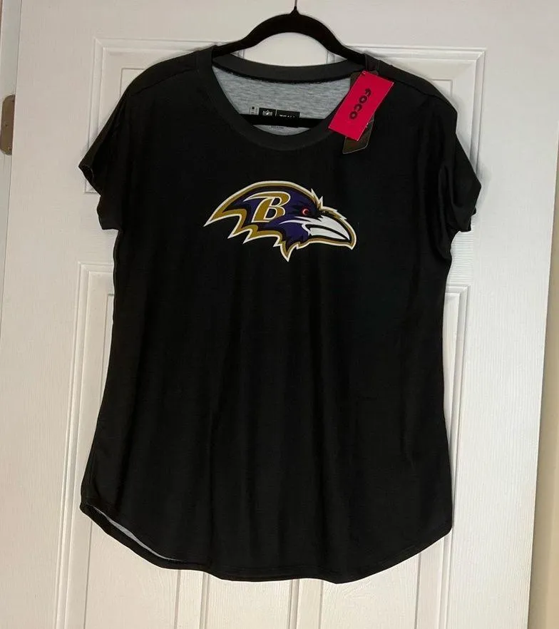 Foco NFL Women's Black Graphic Tee Baltimore Ravens - Image 5