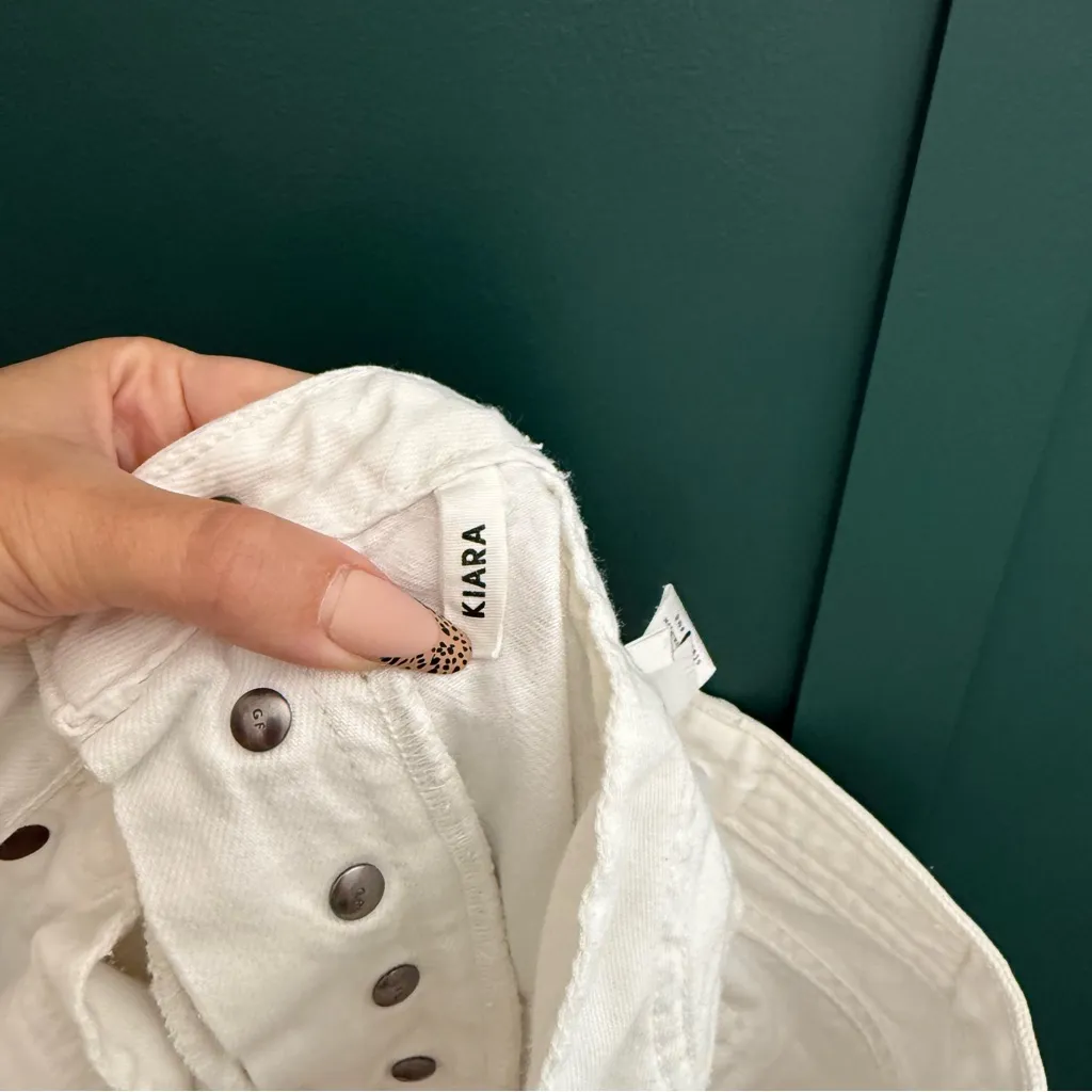 GRLFRND Kiara Slouchy Tom Boy White Jeans - Image 11