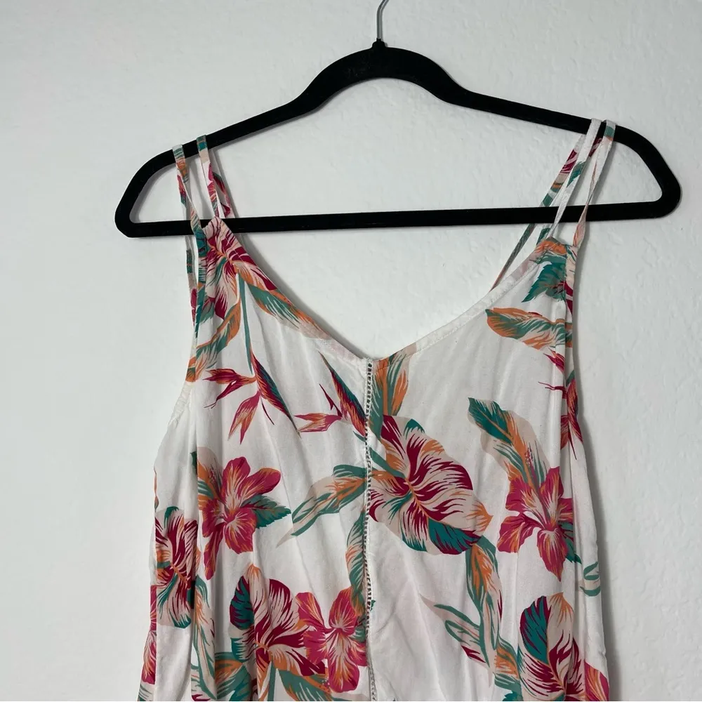 Roxy Women’s Hawaiian Flower Spaghetti Strap Tanktop size Medium - Image 10