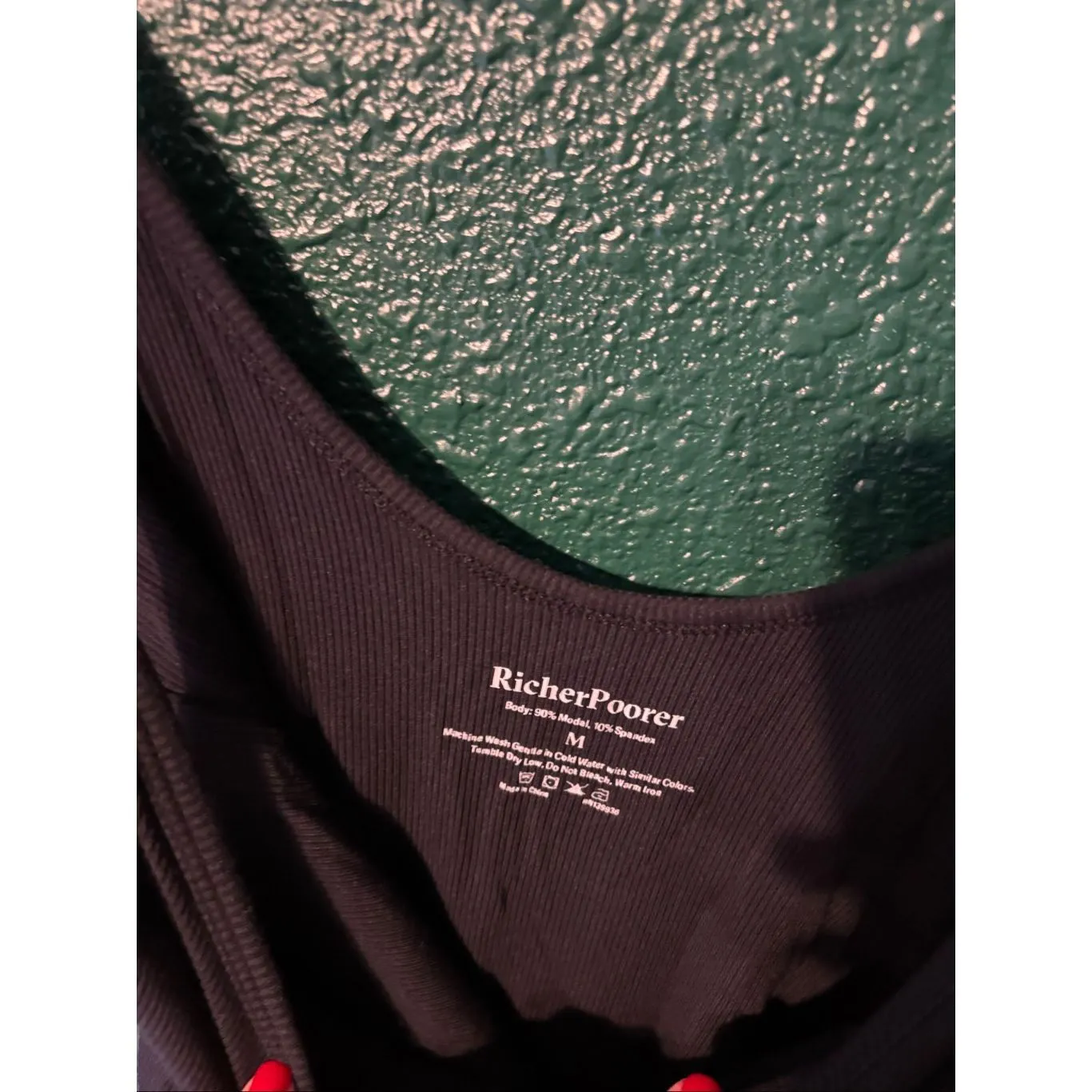 Richer Poorer Black Ribbed Bodysuit Size Medium - Image 2