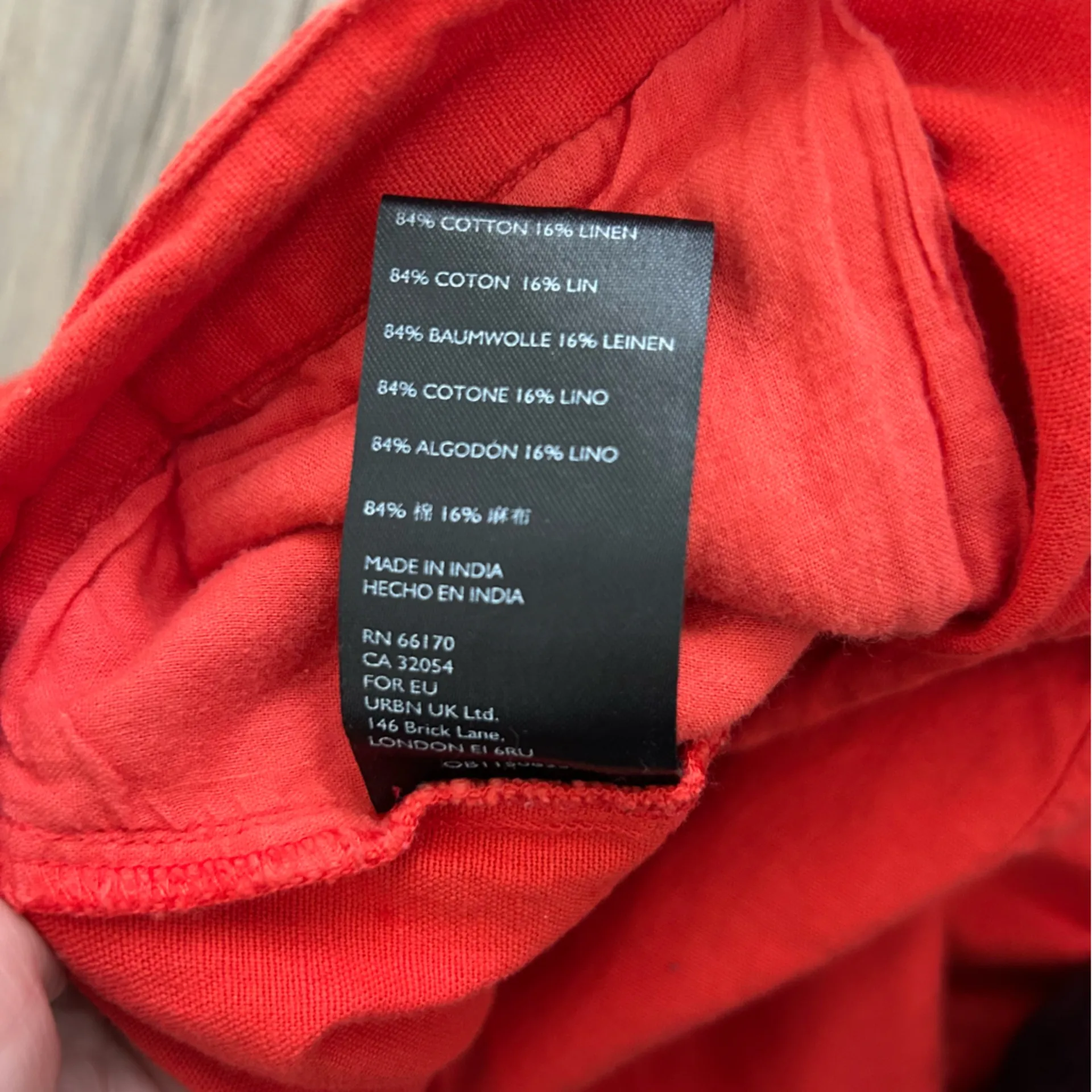 Urban Outfitters Red Cotton Linen Y2K Baggy Cargo Wide Leg Barrel Pants 6 - Image 6