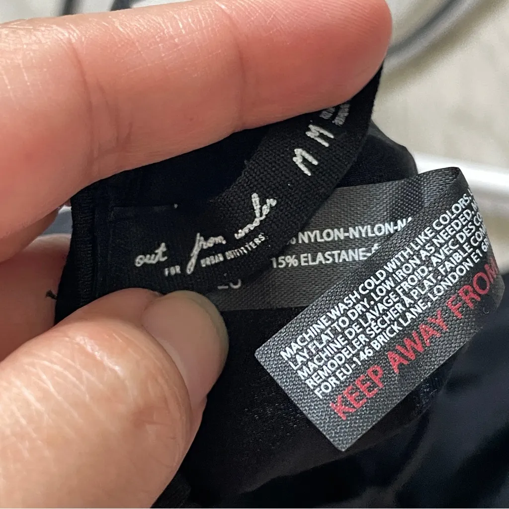 Urban Outfitters Tank Top sheer ruched crop womens Black (medium) going out - Image 3