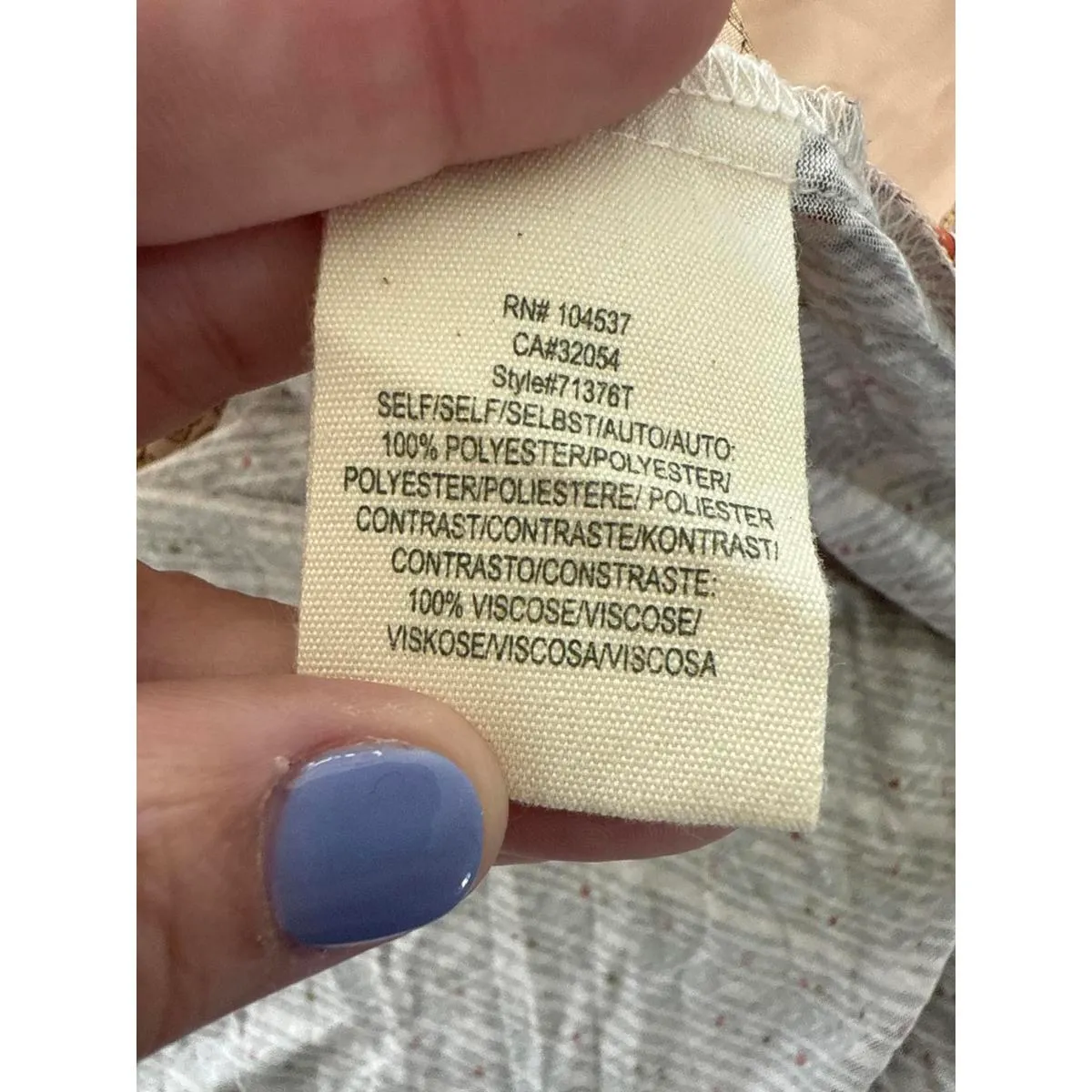 Sleeveless Printed Women's Blouse Size Small Orange - Image 6