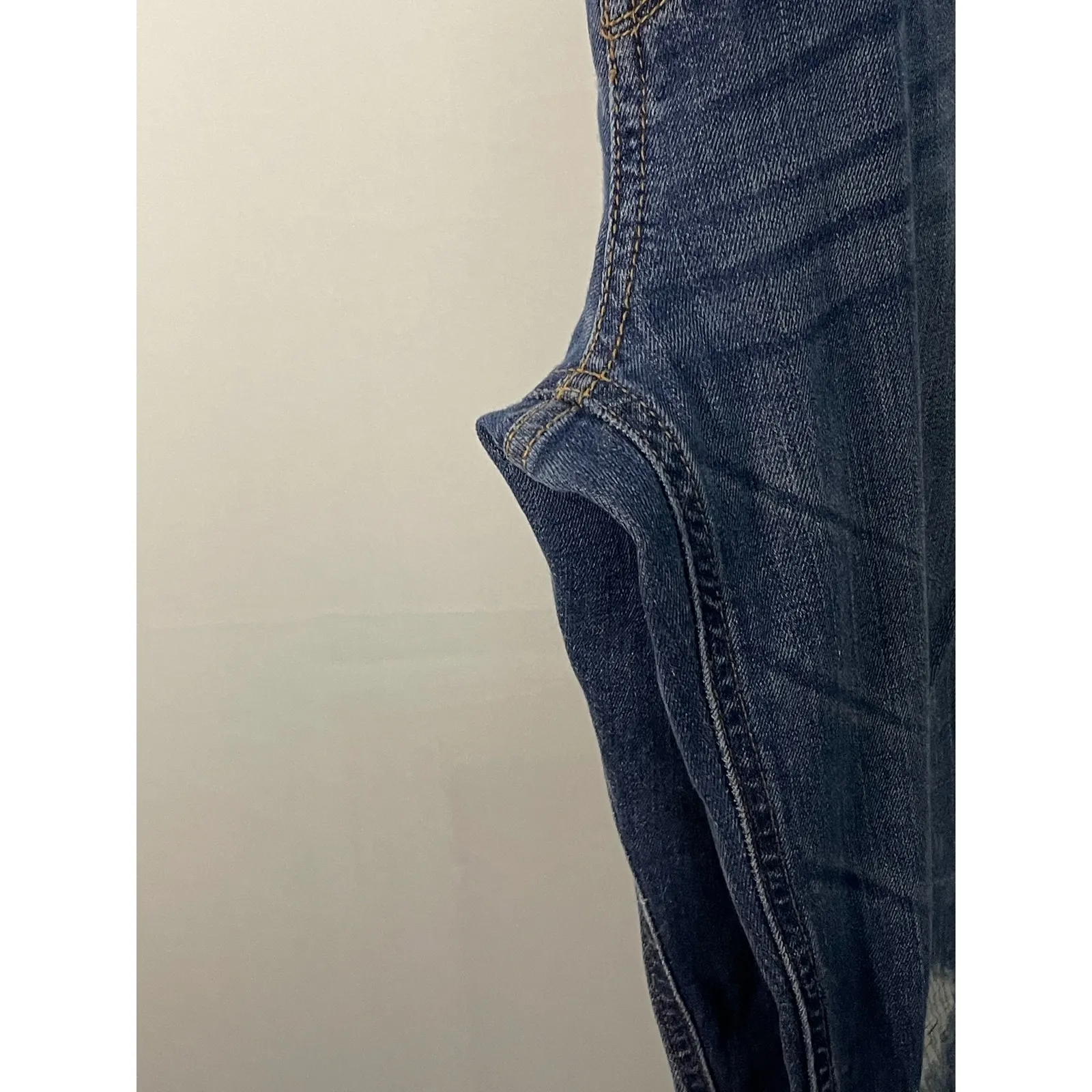 Express Womens Mid Rise Distressed Cuffed Jeans Blue Size 0 - Image 12