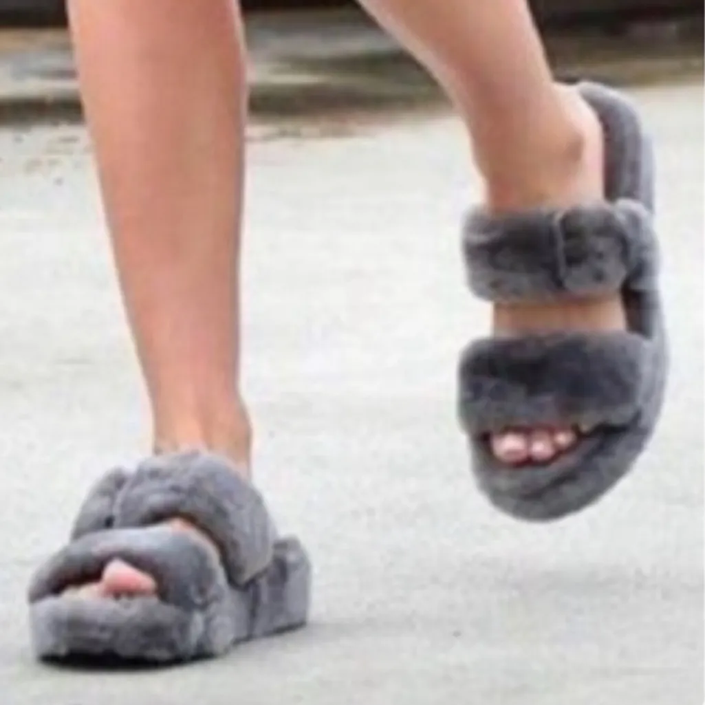 UGG Fuzz Yeah Charcoal Slip-ons - Image 4