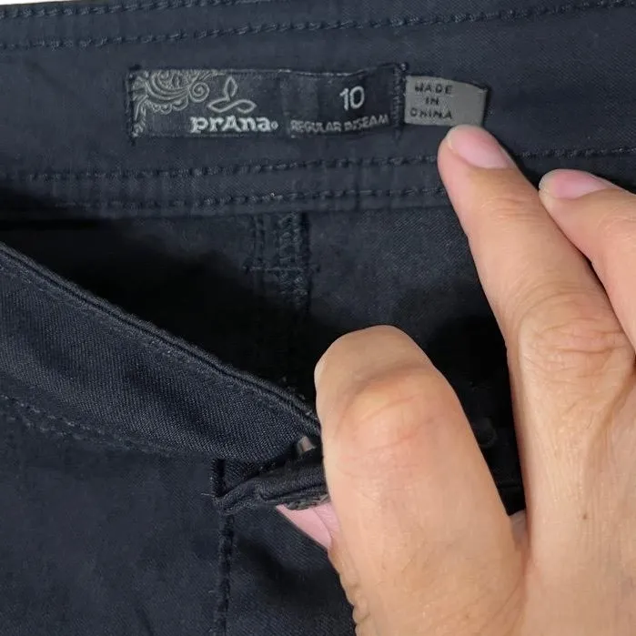 prAna‎ Black Zip Off Legs Cargo Pants Size 10 Regular - Image 6