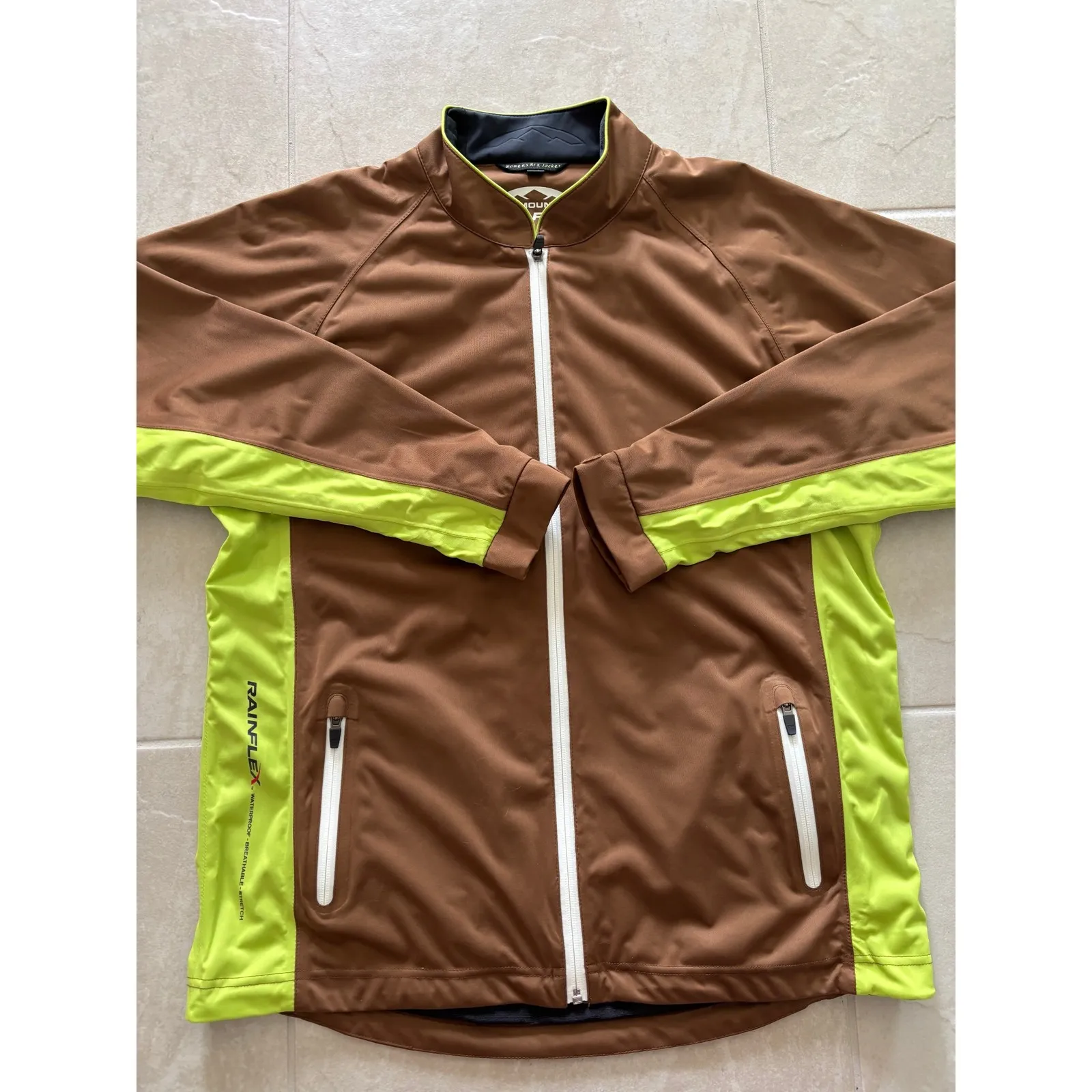 Sun Mountain Rain Jacket‎ Womens Size XL Brown Rainflex Golf Outdoor Waterproof - Image 3
