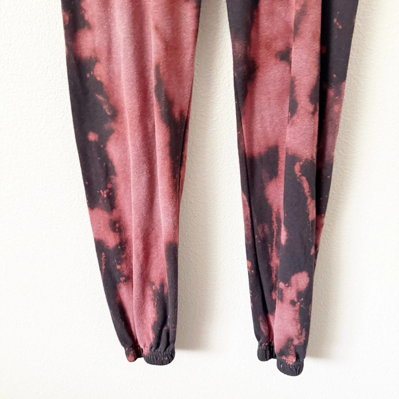 SPIRITUAL GANGSTER | Perfect Sweatpant Black Maroon Mauve Tie Dye | Size XS - Image 3
