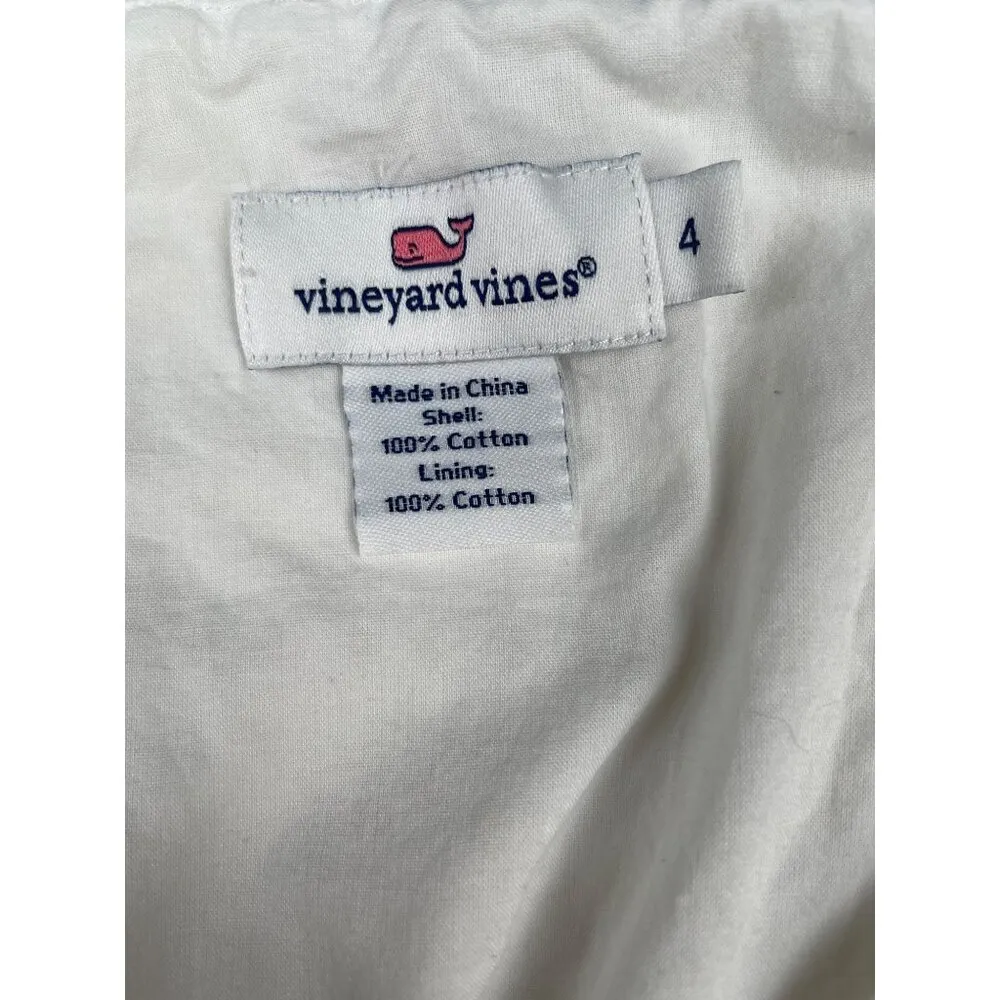 Vineyard Vines Women's White Sleeveless Shirt/Blouse Scallop Hem Size 4 SKU 4854 - Image 4