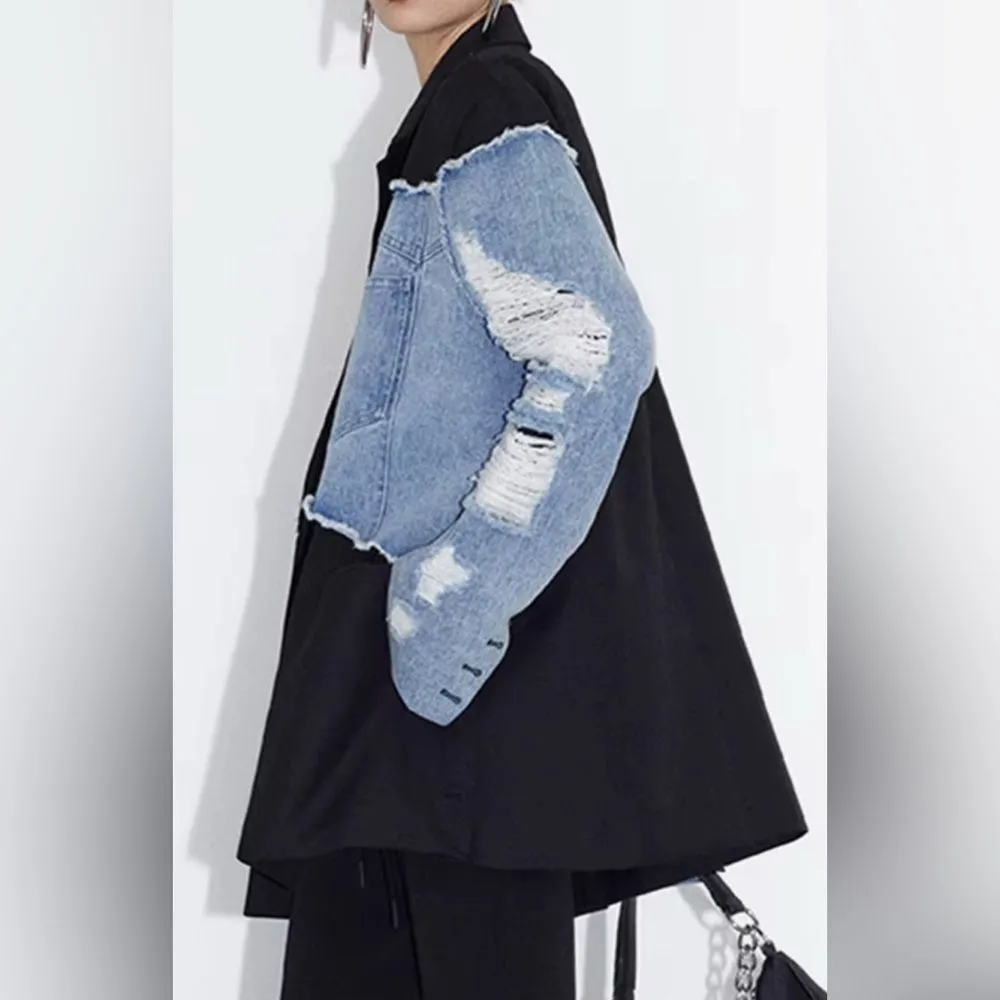 Monika Temperament Jacket Blue/Black Small NWT IN PACKAGE Black - Image 2