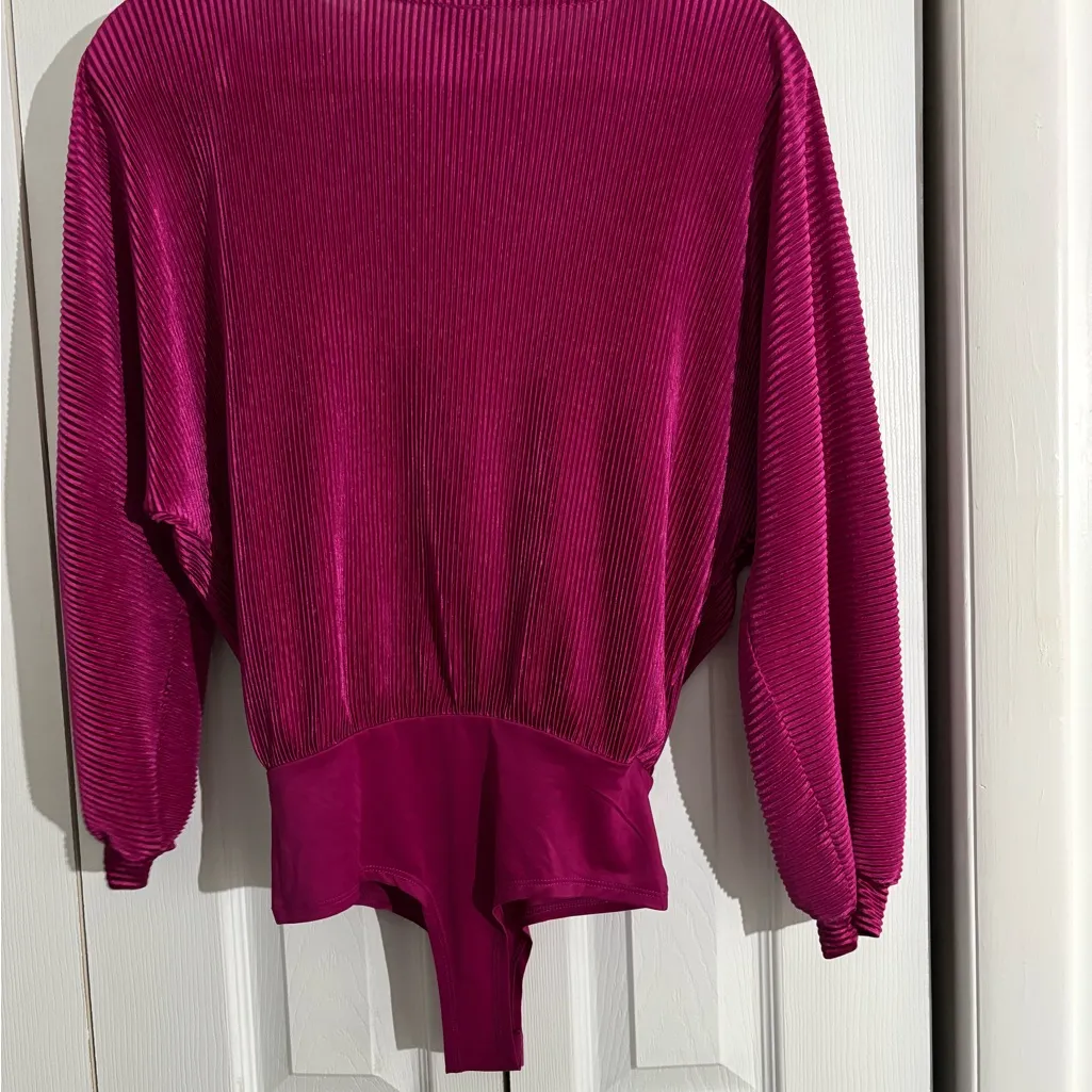 Windsor Magenta Flawless Sultry Surplice Bodysuit – Size Small – NWT – $37 MSRP - Image 3