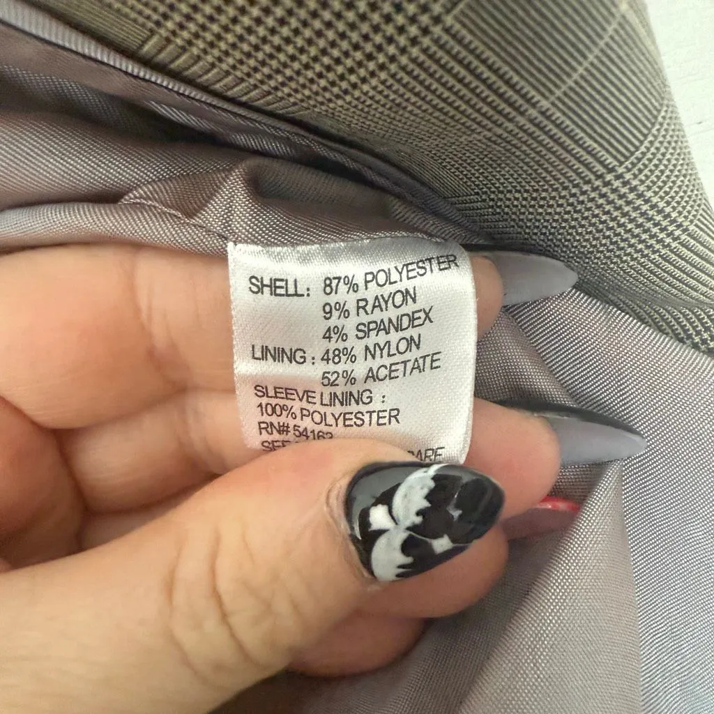 Calvin Klein Women’s 10 Windowpane Blazer Jacket Office Core Career - Image 5