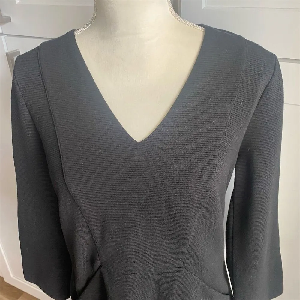 Boden Women's Black Sheath Dress Size 8 midi Length 3/4 Sleeve Workwear - Image 5