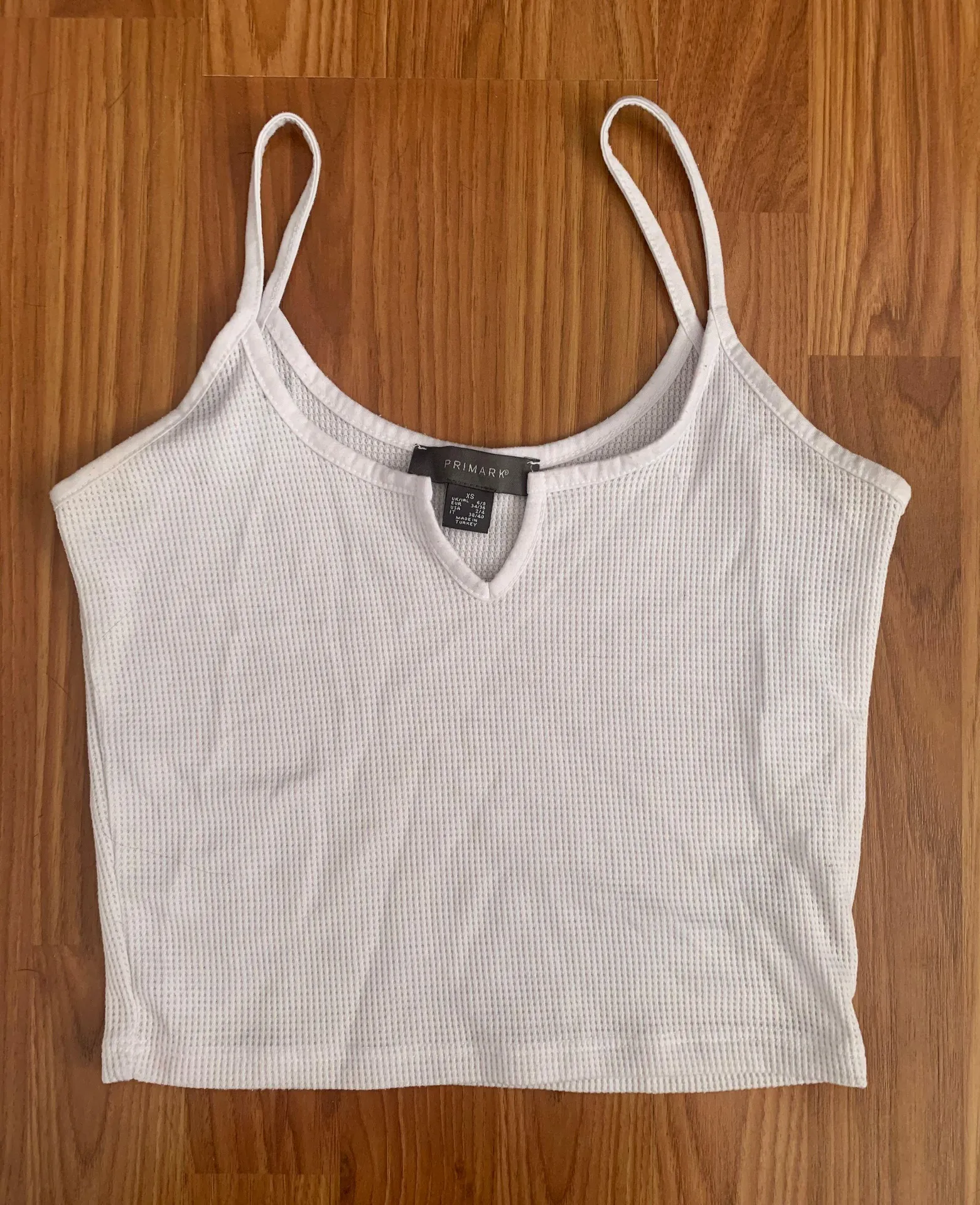 Primark White Waffle Tank  - Image 2
