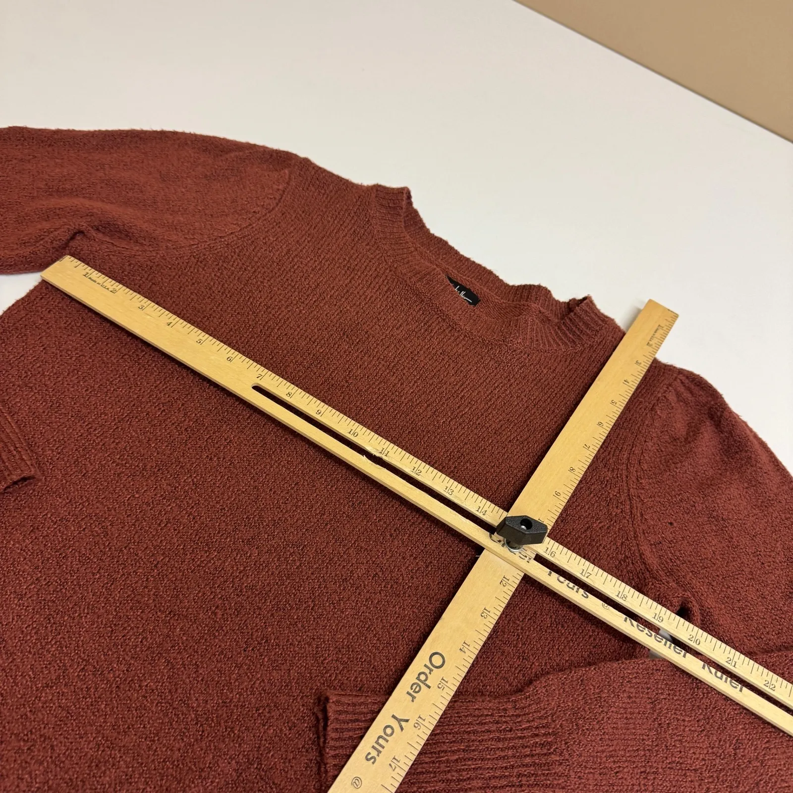 Nicole Miller Sweater Dress Womens Large Orange Knit Mini - Image 5