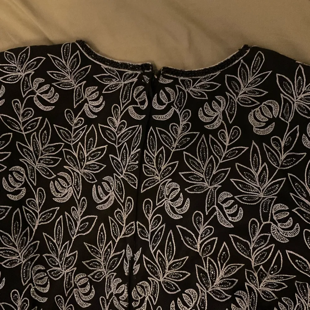 Papell Boutique Evening Silk Beaded Top Blouse - Image 10