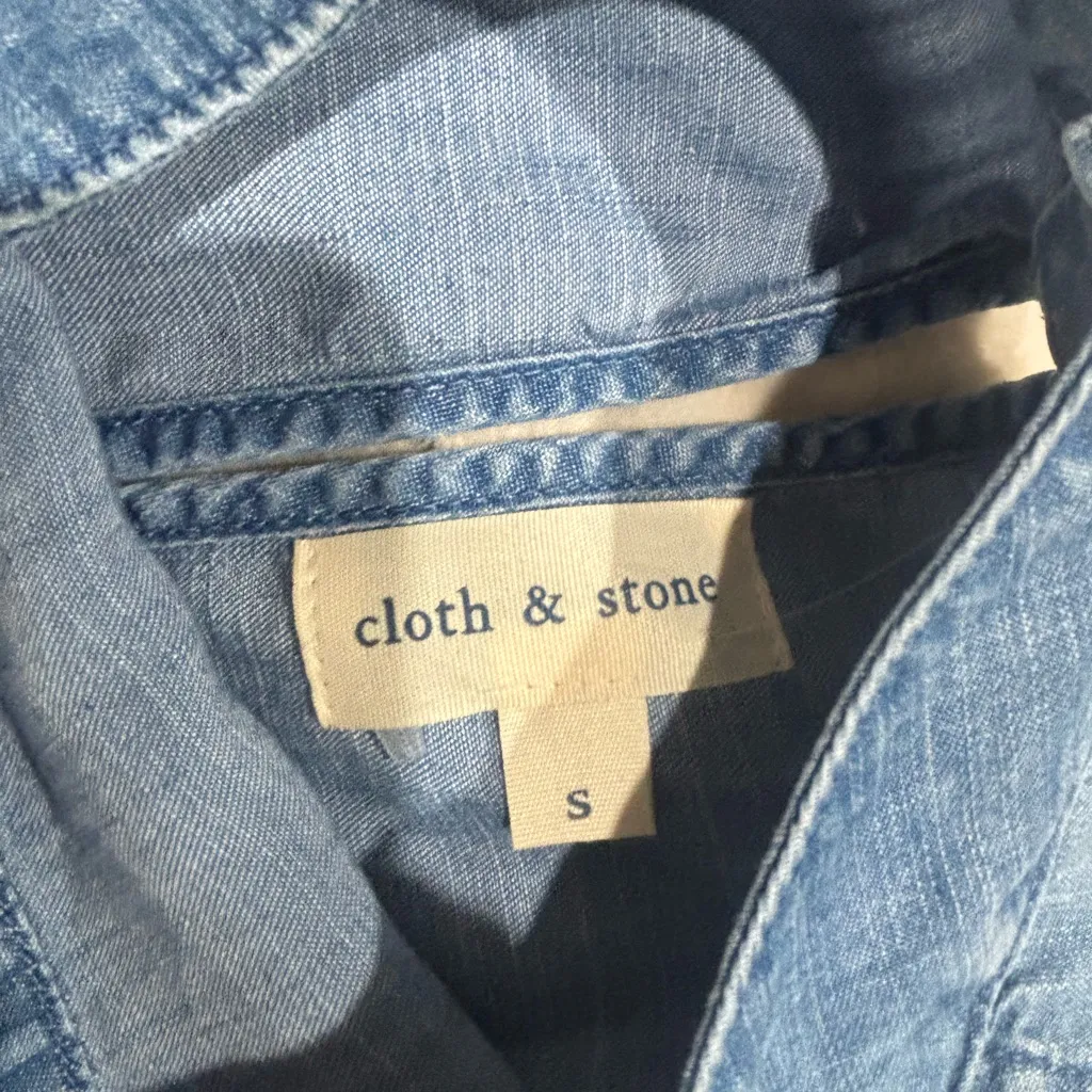 Cloth & Stone Light Blue Halter Dress Sz small - Image 4