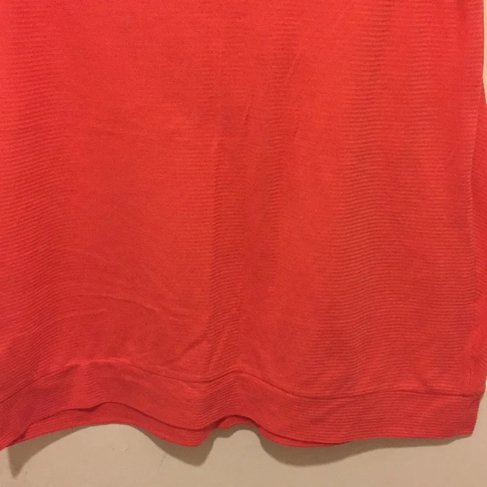 DKNY Jeans Coral Striped Ruffle Blouse Size XL - Image 8