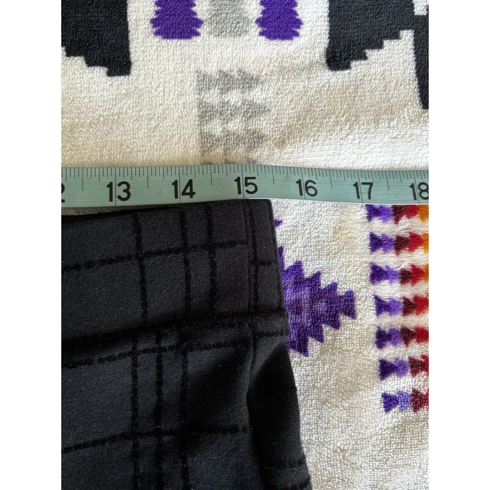 Style & Co Black Plaid‎ Jeggings Size PL Skinny Pockets Mid Rise Elastic Band - Image 7