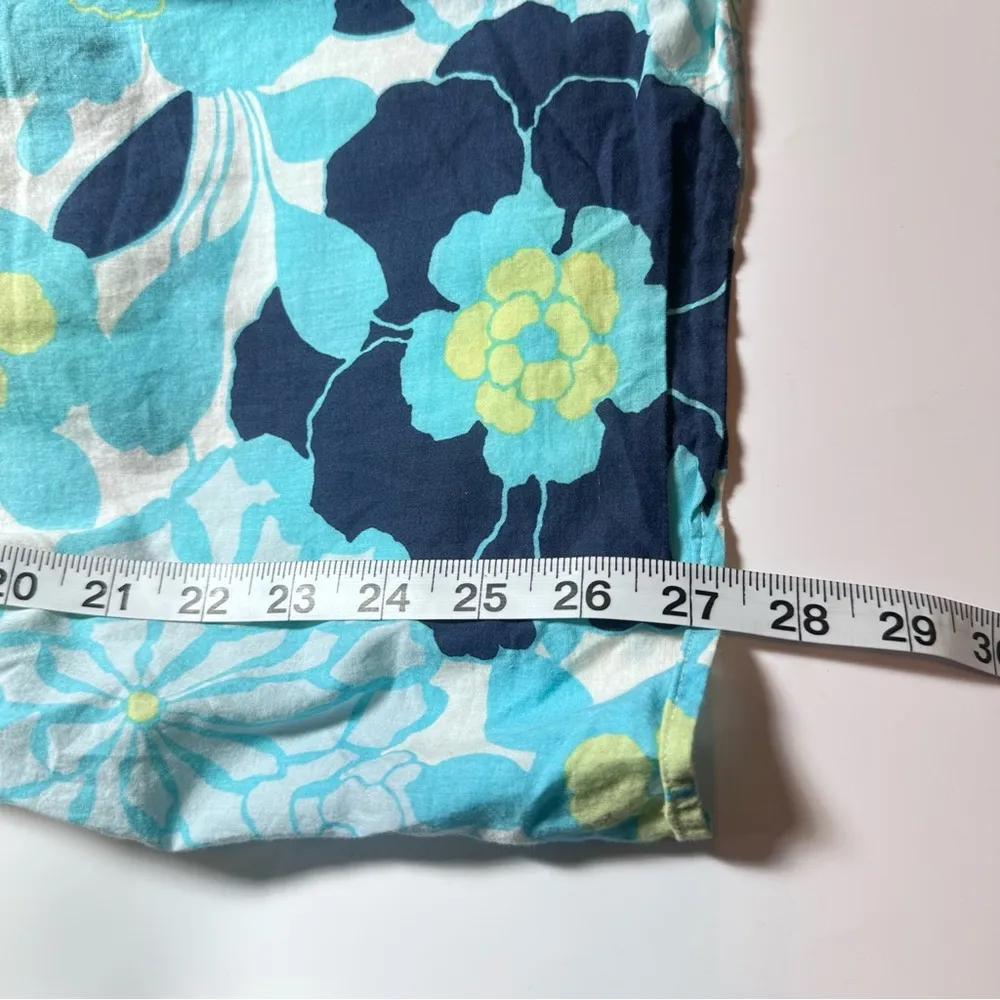 Vintage Y2K NY&Co Floral Baby Doll Tank Top Blue Green Spaghetti Strap medium - Image 6