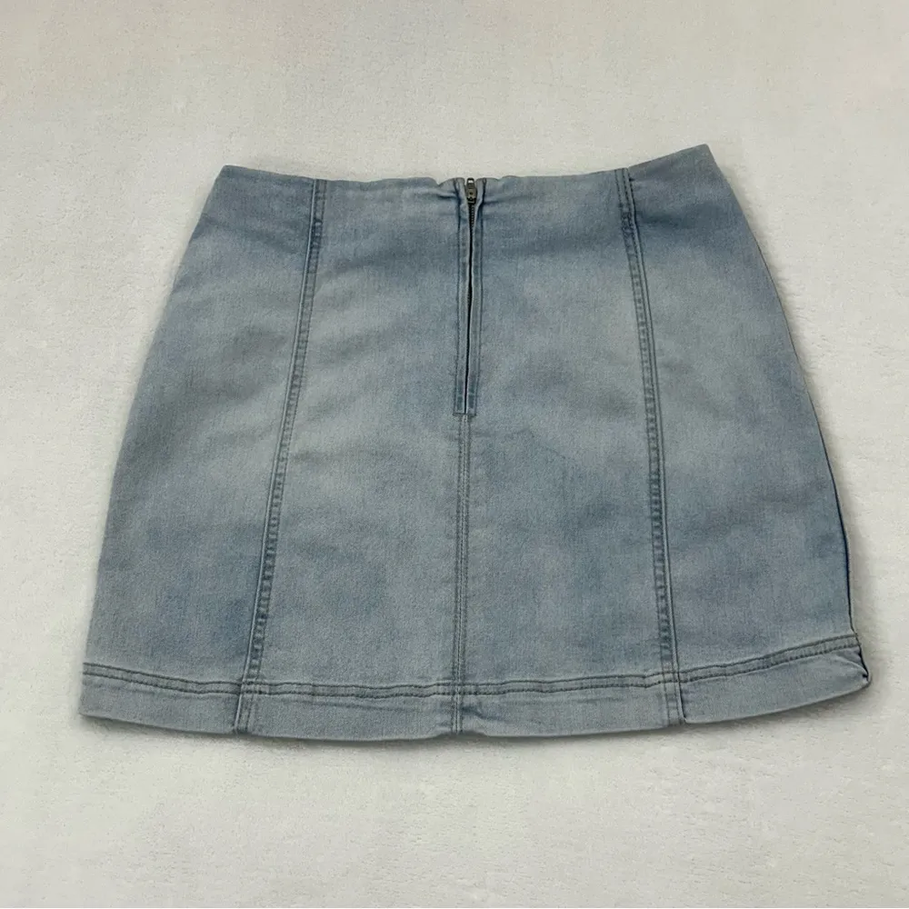 Wild Fable Light Blue Denim A Line Knee Length Stretch Jean Skirt Women’s S - Image 8