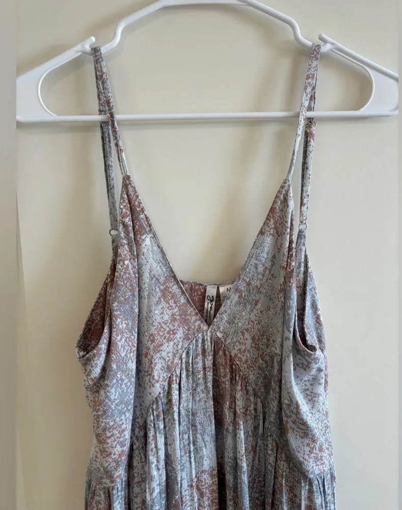 Goa Beachwear by Japan Dress with Side Slits Color Gray Multi Size M - Image 2