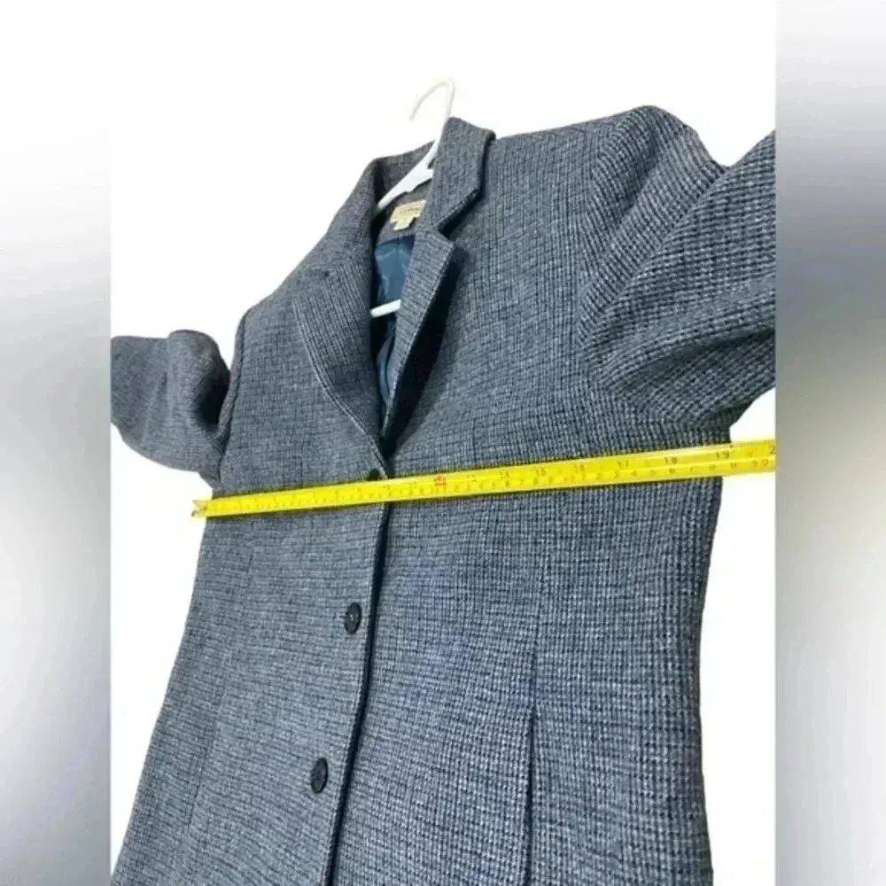 LL Bean Womens Sz 6P Tweed Wool Button Front Classic Blazer Pockets Notch Collar - Image 6