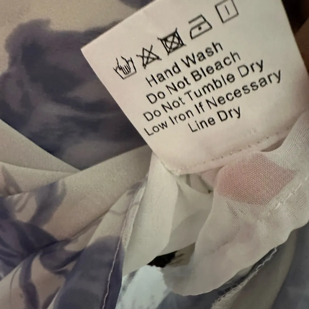 By JL luxe Floral Blue and White Dress spaghetti strap size L new with tags Size L - Image 11