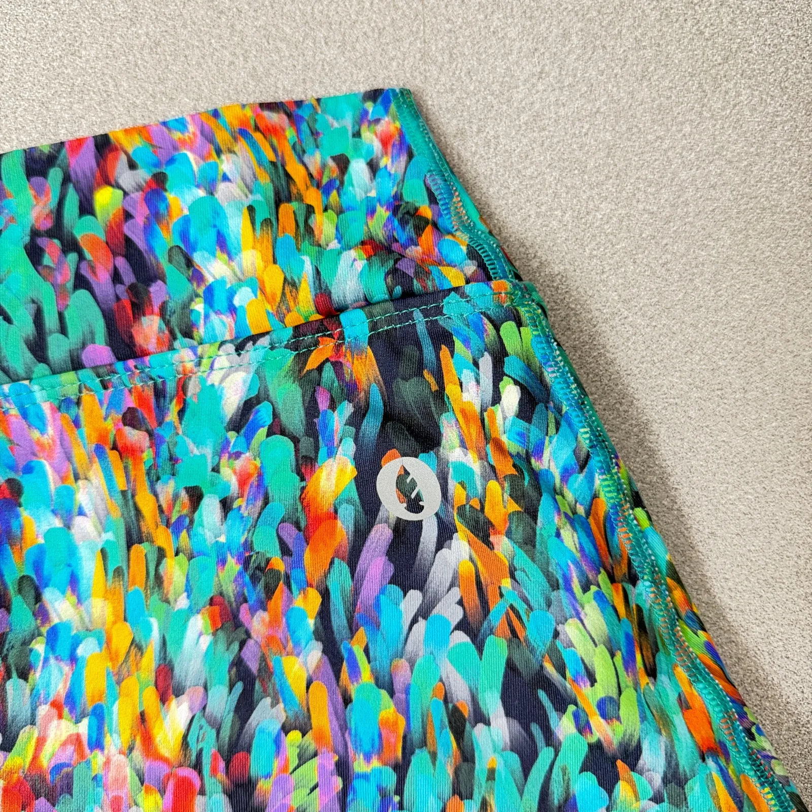 Dona Jo Skort Skirt Small Womens Blue Multi Abstract Tennis Pickleball Shorts - Image 3