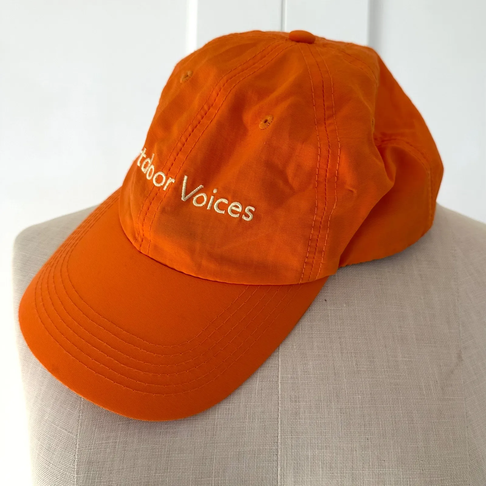 Outdoor Voices Orange Nylon Cap Embroidered Logo Baseball Hat DC‎ - Image 2
