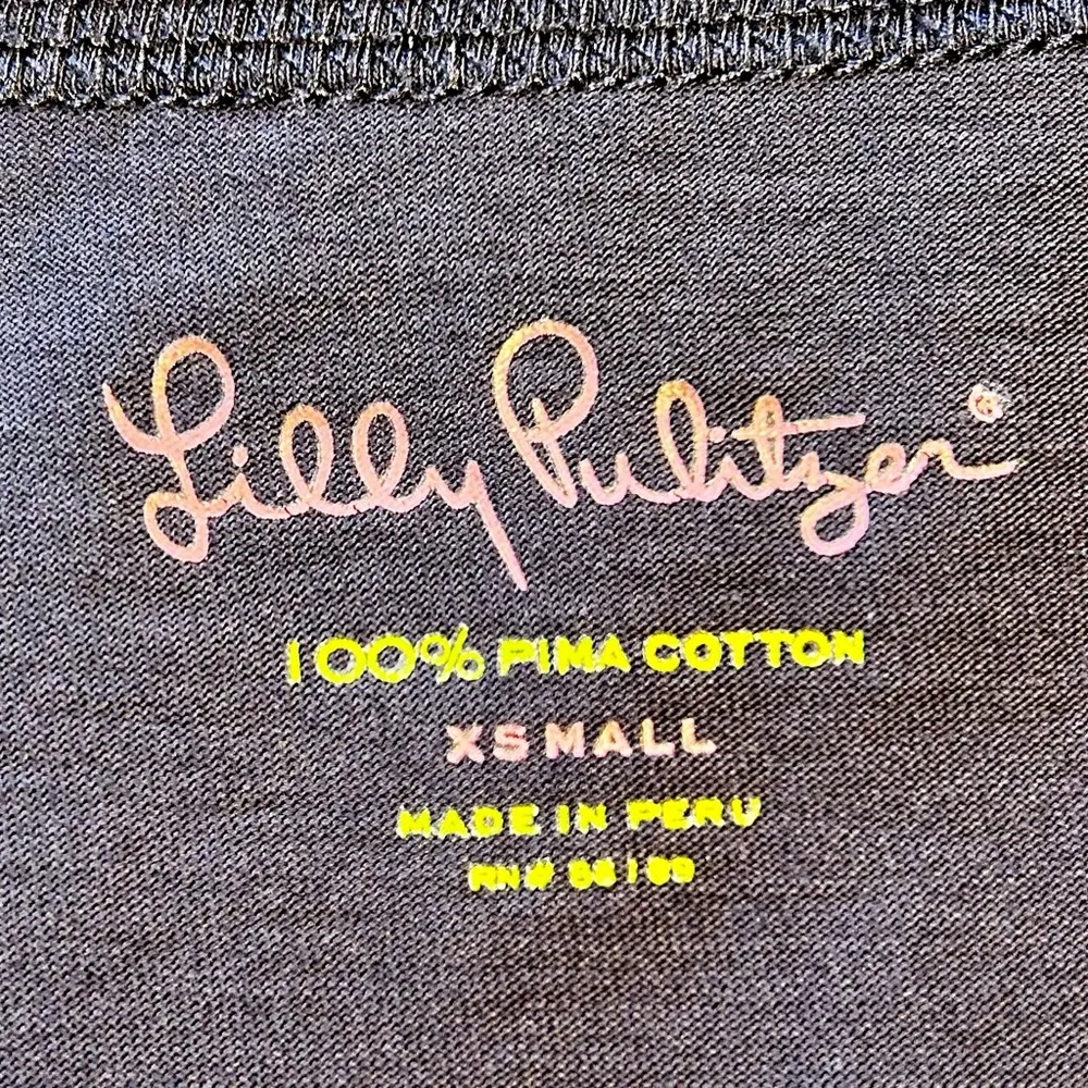 LILLY PULITZER Palmetto Pima Cotton  V Neck T Shirt Dress in True Navy NWT Sz XS - Image 10