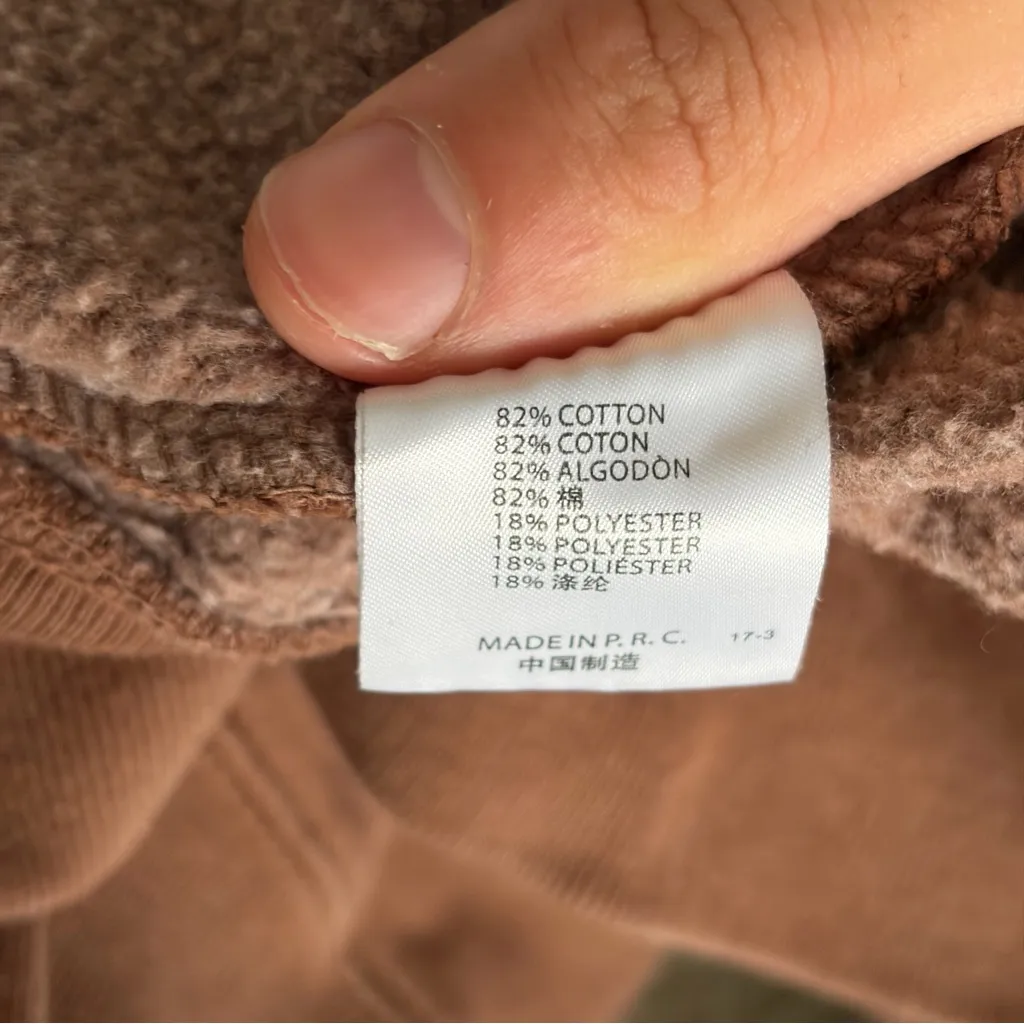 Brandy Melville Brown Zip-Up oversized cozy John galt pacsun Hoodie one size - Image 9