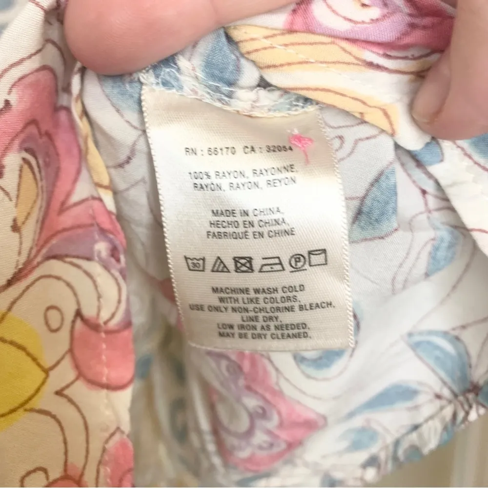 Anthropologie Maeve Multicolor Floral Handkerchief Hem Lightweight Top Size 4 - Image 10