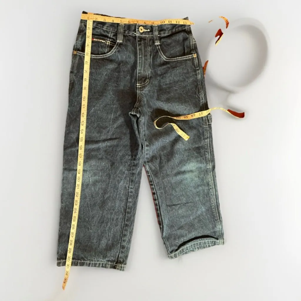 Southpole Womens 10 Carpenter Capri Jeans Y2K Streetwear Workwear Denim - Image 2