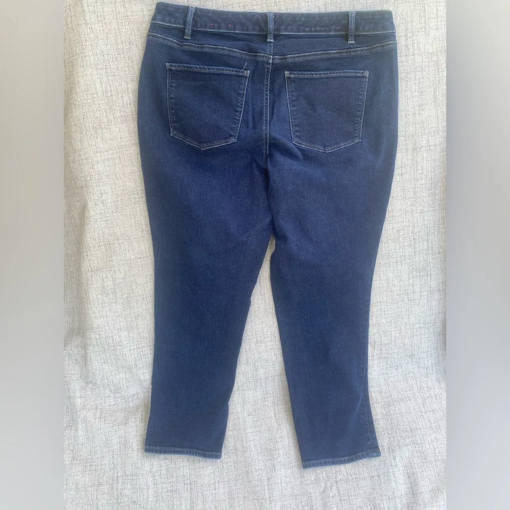 Talbots Women’s 16P Slim Ankle Curvy Flawless Five Pocket Dark Stretchy Jeans - Image 3