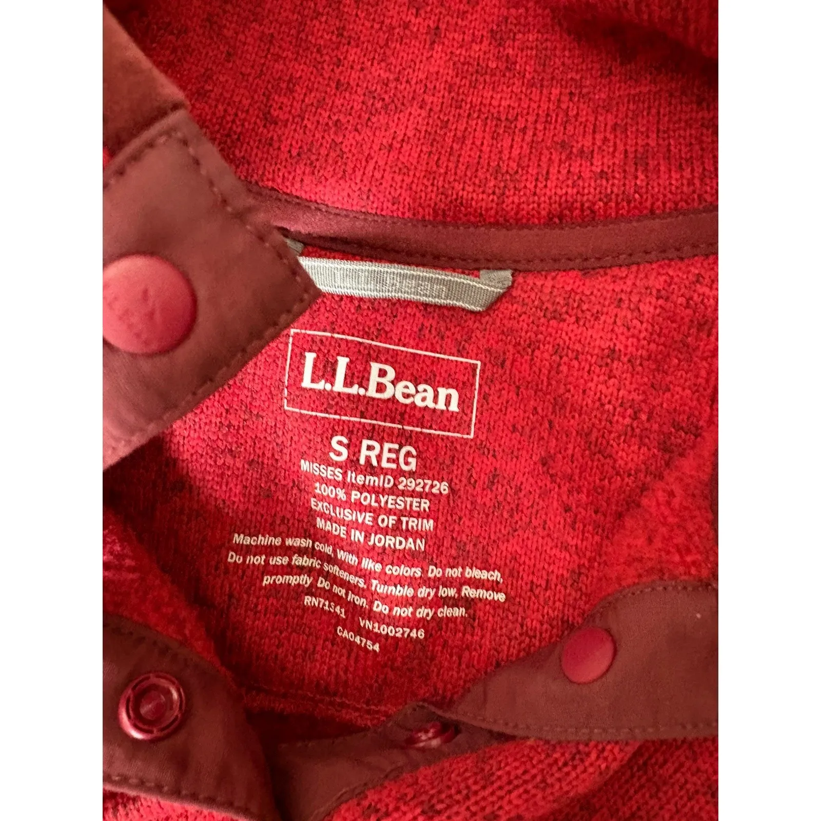 LL Bean Ultimate Sweater Womens Small S Fleece 1/4 Snap - Image 4