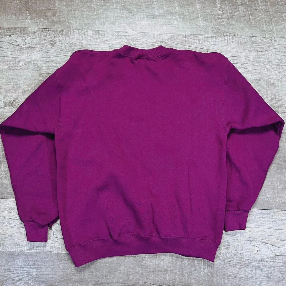 Vintage USA Olympics 90s Crewneck Sweatshirt Womens M Berry Embroidered Logo Pink Size M - Image 5