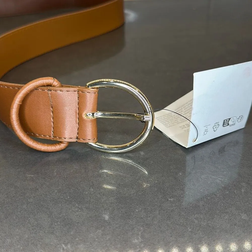 Faux Leather Tan Belt - Image 5