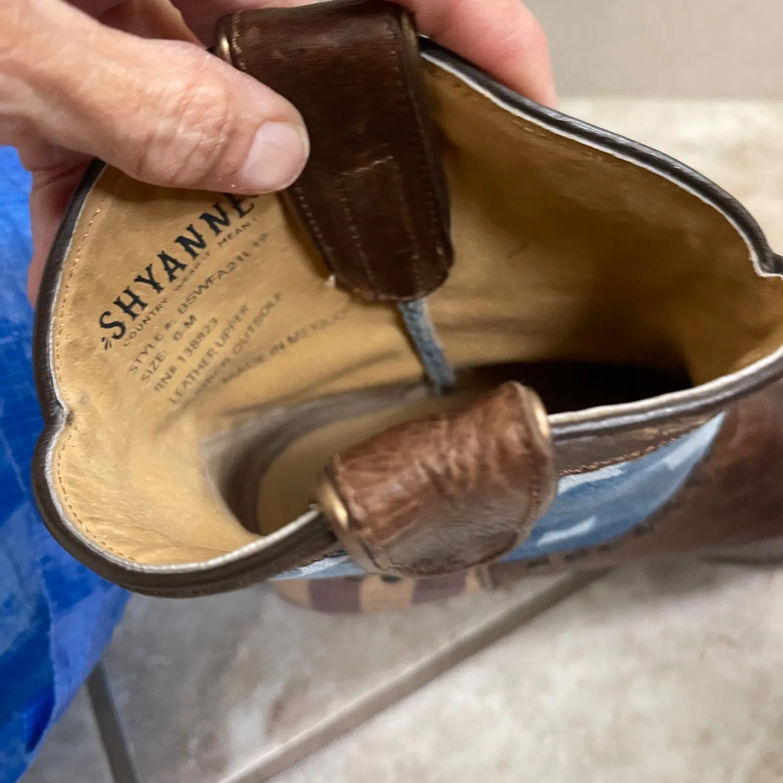 Shyanne Women's Western Boots American Flag Stars Stripes Leather Ankle Boots 6M - Image 3