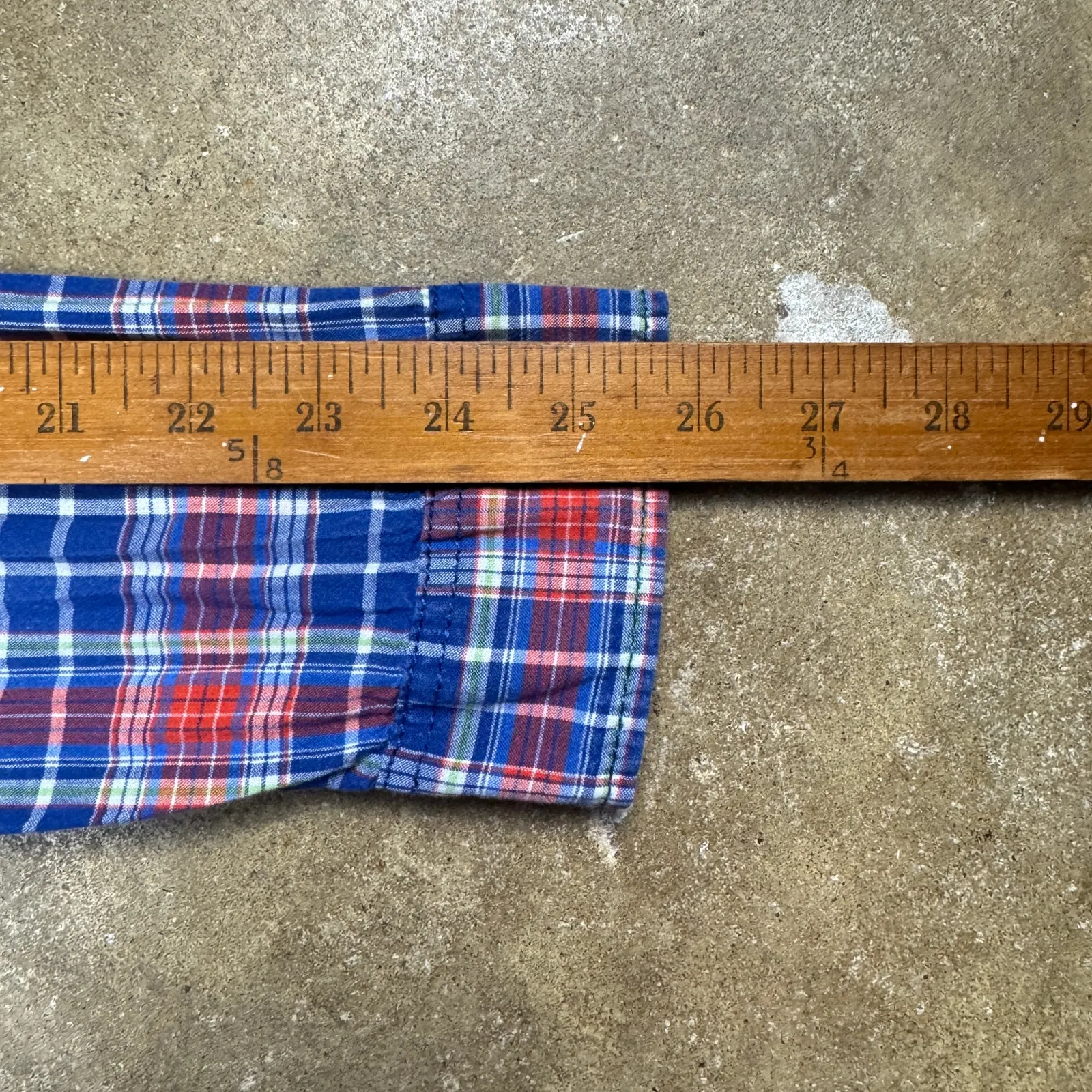 Abercrombie & Fitch Women’s Medium Y2K Plaid‎ Button Up Shirt Red Blue Cotton - Image 10