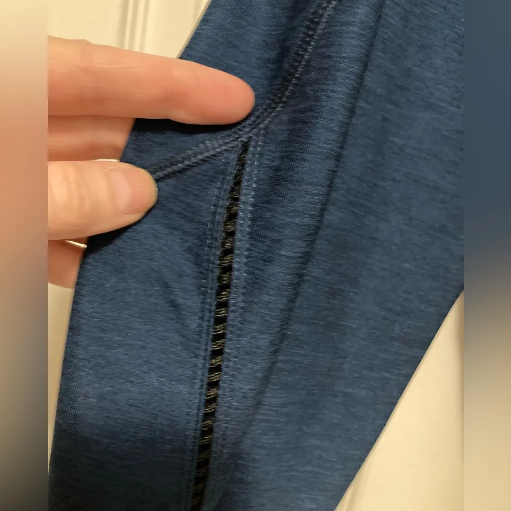 Champion Heather Navy Blue Lattice Detail Leggings - Image 6