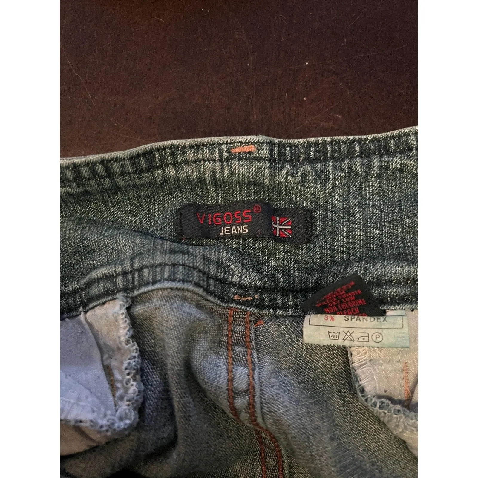 Vigoss Jeans Womens 23/24 Blue Medium Wash Straight Leg Stretch Denim Pants - Image 8