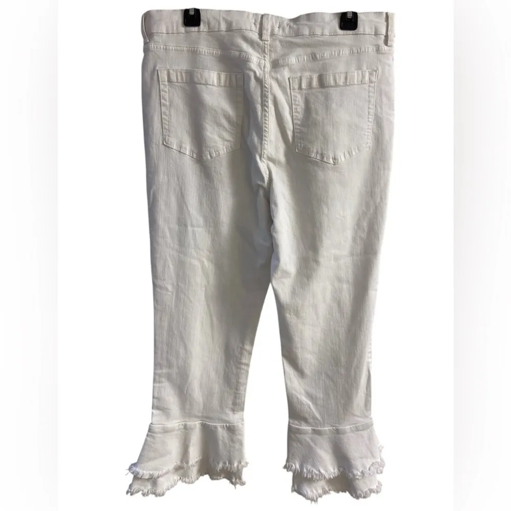 1. State 1.‎ State jeans white flare leg boho stretchy Sz 32 - Image 2