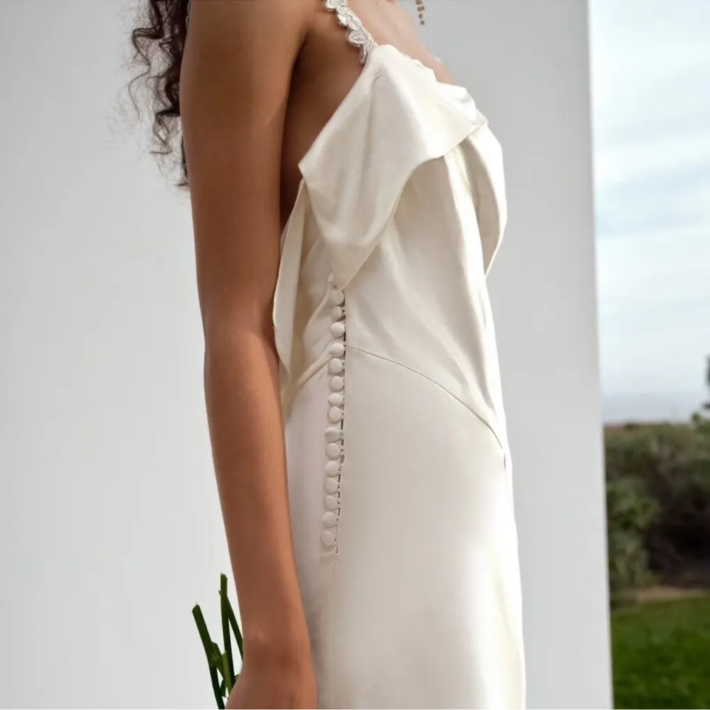 For Love & Lemons Pearl Bridal Dress in Ivory - Image 4