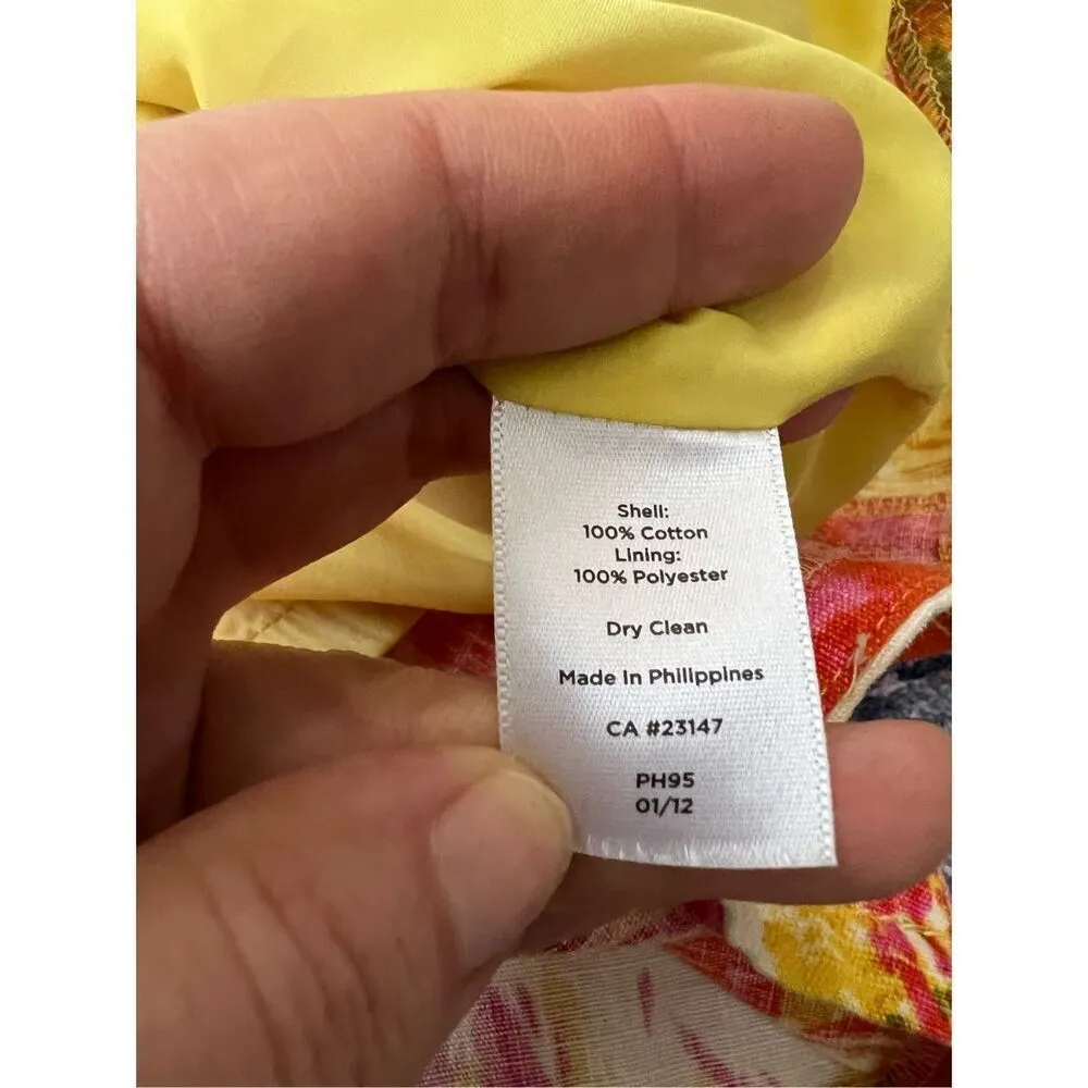 Talbots Colorful Floral Watercolor Print V Neck Shift Dress petite size 12 - Image 8