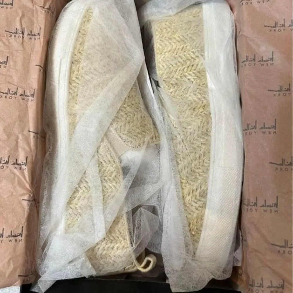 new: NICOLE MILLER New York Tonnille Woven Straw Slip-On Sneakers (Size 8) - Image 7