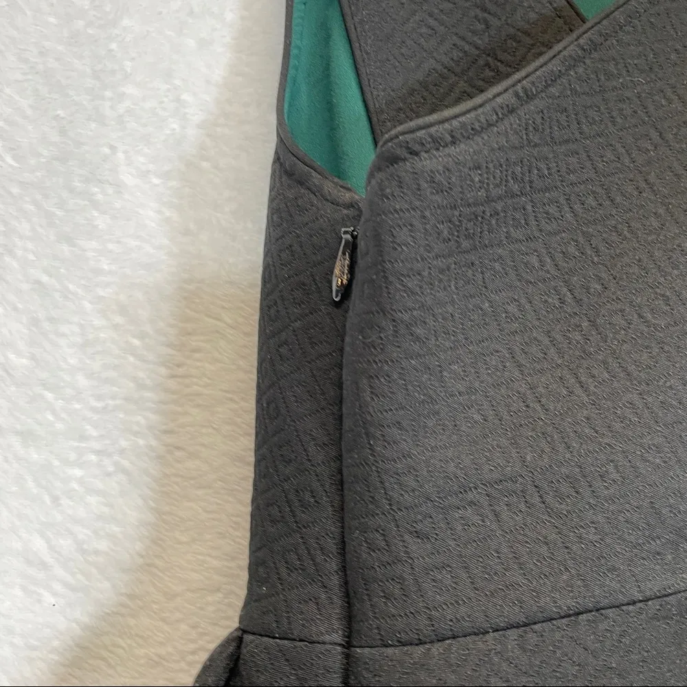 Anthropolgie Maeve Black & Green Sleeveless Criss Cross Back‎ Dress Size 0 - Image 6